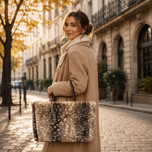 <span class=keywords><strong>Sac</strong></span> fourre-tout vintage d'hiver en polyester uni pour femme, grand <span class=keywords><strong>sac</strong></span> à bandoulière doux et moelleux, sans perte de poils, avec poignée rigide en peluche et chaînes métalliques dorées - Product Image 3