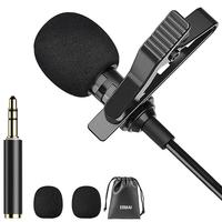 Microphone cravate omnidirectionnel filaire à condensateur 3,5 mm pour scène, YouTube et diffusion en direct – Vente en gros
