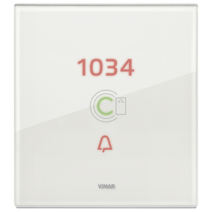 Vimar <b>Intercom</b> Panel 1034 White Diamond Glass Touch Interface Doorbell <b>System</b> - Product Image 1