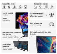 Vente chaude Moniteur LCD portable de 15.6 pouces-Moniteur de jeu USB/Type-C pour ordinateur portable, PC et Shenzhen Factory Direct