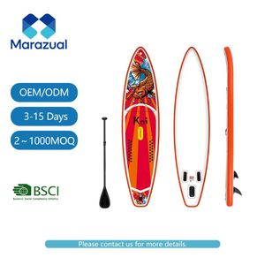 Planche de SUP <span class=keywords><strong>gonflable</strong></span> portable Marazual avec rails latéraux renforcés et pont antidérapant en EVA pour les eaux océaniques - Product Image 1