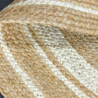 High Quality Bulk Supply Natural Fiber Collection Hand Woven Eco Friendly Modern Solid Color Jute Hand Braided Runner Rug Home