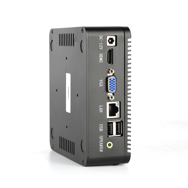 Nano Box Micro Fanless Industrial Mini Pc Desktop Computer CPU J1900 2GB/32GB 4 USB Port, 1Lan, 1COM,1SIM Mini Compurter