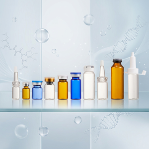 Flacon en verre médical miniature personnalisé 2ml 3ml 5ml 7ml 10ml, tube fin et plat, petit récipient en verre médical - Product Image 1