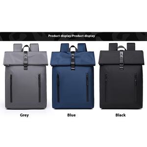 Custom Arrival <b>Roll</b>-<b>up</b> Laptop <b>Backpack</b> Men Business Casual Schoolbag Outdoor Waterproof Travelling Student Mochilaba - Product Image 3