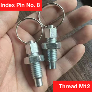 Fabrication de boutons à ressort en acier au carbone M6 M8 M10 M12 avec anneaux de traction et piqûres de filetage grossier pour indexage. - Product Image 6