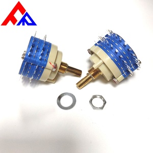 Nuevo Interruptor Rotatorio y de Posición Personalizado de Metal, Eje Plano de 6mm de Diámetro, Forma de 29mm, 2 Polos, Multicapa, 24 Bits - Product Image 5