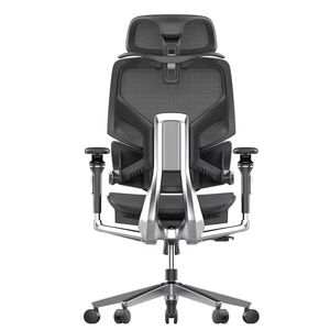 Silla de Oficina Ejecutiva Ergonómica Moderna Ultraconfortable de Aluminio con Respaldo Alto de Malla, Giratoria, para Oficina o Dormitorio, con Reposabrazos y Reposapiés Ajustables <span class=keywords><strong>JR</strong></span> - Product Image 3