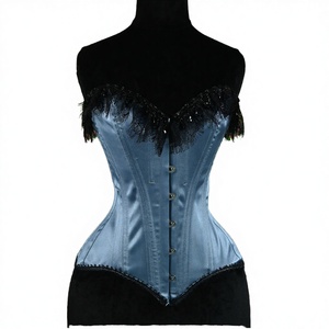 Corset gainant en dentelle à franges, style court, avec lien dans le dos, en satin, avec <span class=keywords><strong>pince</strong></span> et fermeture éclair, très vendu - Product Image 2