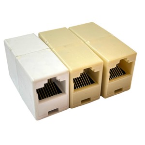 Fangbei CN Gua ขั้วต่อ8P8C งาช้าง RJ45ตัวเมียสาย LAN อะแดปเตอร์ไมโครเวฟ8P Coupler - Product Image 3