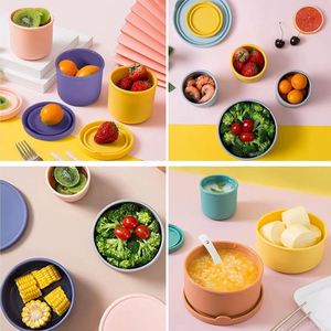 Cute Kid Children's Insulated Portable Heated Bento Silicone Food Container School Lunch <b>Box</b> Set for Kids and Adults - Product Image 2
