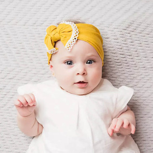Accessoire pour <span class=keywords><strong>cheveux</strong></span> de bébé YiLove, style européen et américain, décontracté, nœud en nylon ultra-doux, bandeau pour enfants - Product Image 6
