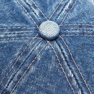 Custom Embroidery Summer Women <b>Men</b> <b>Sun</b> Fade Denim Trucker Dad <b>Hat</b> Soft Crown Curve Bill Baseball Sport Cap - Product Image 4