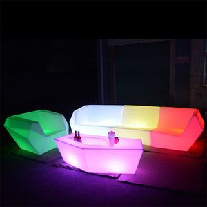 Thiết Kế Hiện Đại Thương Mại Bar Hộp Đêm Chiếu Sáng LED Phòng Chờ Couch Sofa Nhựa LED Câu Lạc Bộ Đêm Sofa Đồ Nội Thất - Product Image 3