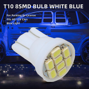 Nueva Bombilla XTX T10 1206 8SMD Azul 12V 3W para Coche, Luz de Lectura, Reversa, Matrícula, Puerta Lateral, Estacionamiento y Conducción - Product Image 2