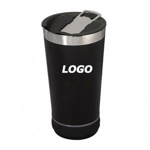 Bluetooth Speaker Stainless Steel Tumbler 16oz Vacuum <b>Insulated</b> <b>Mug</b> for Outdoor Travel and Promotional Gifts - Product Image 1