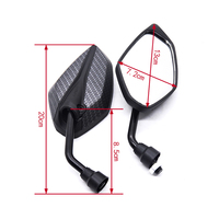Rétroviseur latéral de moto scooter SH-2527 en aluminium, pentagone, réglable, convexe, rétroviseur arrière, garantie 1 an