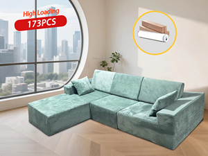 Moderno Juego de Sofás Modulares en Forma de L - Sofá Cómodo de Compresión Ligera sin Vacío para Sala de Estar - Muebles Modulares - Product Image 2