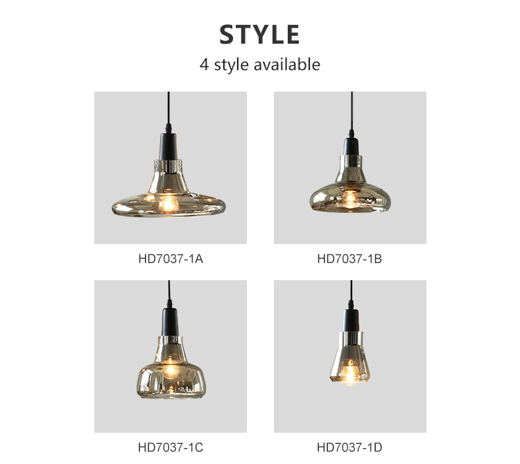 New Product Decor Villa Club Restaurant Living Room Glass Modern Light E27 Pendant Lamp