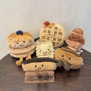 سلسلة إفطار جيلي هوت دوج ولفافات قرفة وبيض ليمون فطائر لعبة قطيفة دمى محشوة ألعاب كعكة الأطفال الإبداعية مهدئة - Product Image 1