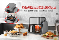 Nouvelle friteuse à air numérique de qualité supérieure, 4 L, carrée, en plastique, sans huile, électrique, avec fenêtre d'observation pour un usage domestique