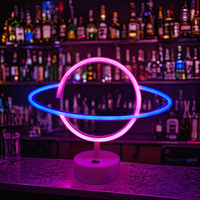 Vente en gros de néons LED personnalisés, collection de formes variées, base en acrylique USB, décoration de salle, bar, fête, boutique, cadeau