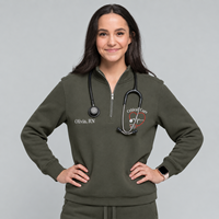 Veste d'infirmière de soins intensifs personnalisée avec nom - Idée cadeau brodée pour les infirmières de soins intensifs