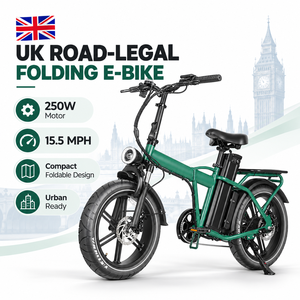 จักรยานไฟฟ้า QMWHEEL F30 Pro UK Stock E Bike จักรยานวิบากไฟฟ้า ขนาด 20 นิ้ว พับได้ 250W 48V 45Ah ระยะทางไกล ขายส่ง - Product Image 1