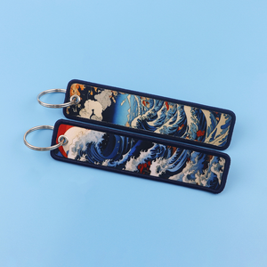 25 diseños de llaveros con diseño de ondas japonesas y colgante de Koi, estilo nacional Xianhe, para decoración de tarjetas de identificación de estudiantes - Product Image 3