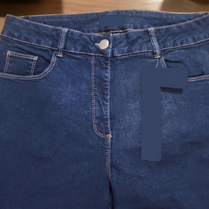 Jeans de Mezclilla Rectos de Cintura Alta, Transpirables, Estilo Casual para Mujer, Lavado Oscuro, Ecológicos, Precio al por Mayor, Bangladesh - Product Image 3