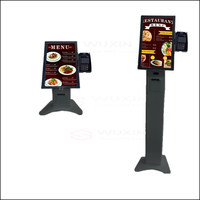 Terminal de commande à écran tactile 22/24/27 pouces, borne d'inscription en libre-service pour événements avec imprimante de badges, lecteur de codes QR/lecteur de cartes
