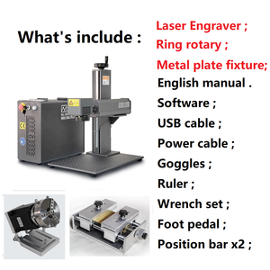 เครื่องแกะสลักเลเซอร์สำหรับเขียนและตัดเงินและทอง เครื่องเลเซอร์ไฟเบอร์ออปติก 60w สำหรับแกะสลักและ<span class=keywords><strong>ตัด</strong></span> - Product Image 2