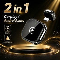 Adapter CarPlay Nirkabel Metel Terbaru 2026 2 in 1, Dongle Android Auto Kabel ke Nirkabel, Konverter USB Plug and Play untuk Mobil OEM