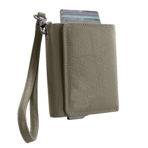Porte-cartes unisexe CardHoda en PU, portefeuille court avec fermeture à pression, protection RFID, design minimaliste, vert olive, 6 pouces, usage quotidien - Product Image 6