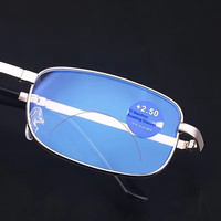 Nouvelles Lunettes Presbyopes Unisexe à Double Éclairage avec Protection Anti-Lumière Bleue, Pliables et Portables, Boîte Incluse, Couleurs Or/Noir, Design Carré