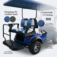 Voiturette de golf à essence Tarion haute performance 300 cm³ refroidie par eau, 4 temps, 4 places, rehaussée, capacité de montée de 25 %, 45 km/h, buggy utilitaire
