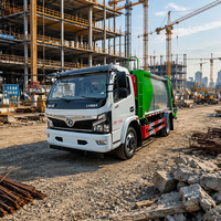 Camion compacteur de déchets HLW 9CBM, chargement arrière, diesel Euro 3, boîte en acier Q345, commande à distance, compression des déchets urbains