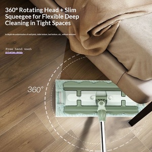 Mopa Plana Grande y Resistente [<span class=keywords><strong>P</strong></span> C] con Mango de Acero Inoxidable, Tecnología de Deshidratación del 90%-100%, para Pisos de Madera y Azulejos - Product Image 3