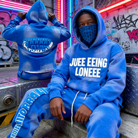 YSJY OEM Jogging en coton personnalisé, coupe évasée, imprimé, vintage, délavé à l'acide, ample, surdimensionné, survêtement pour homme