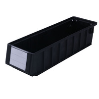 Boîte de rangement en plastique PP antistatique ESD noire 1-20L empilable pour organiser les vis et les petites pièces