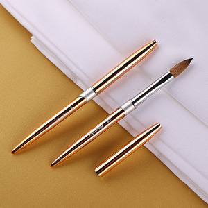 <span class=keywords><strong>2022</strong></span> oro rosa Kolinsky 100 Kolinsky cepillo de <span class=keywords><strong>uñas</strong></span> férula prensada mango de Metal con clavos acrílicos - Product Image 4