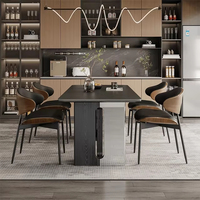 Ensemble de table et chaises de salle à manger de luxe écologique de style européen moderne (4 chaises) pour la maison, l'hôtel et l'appartement