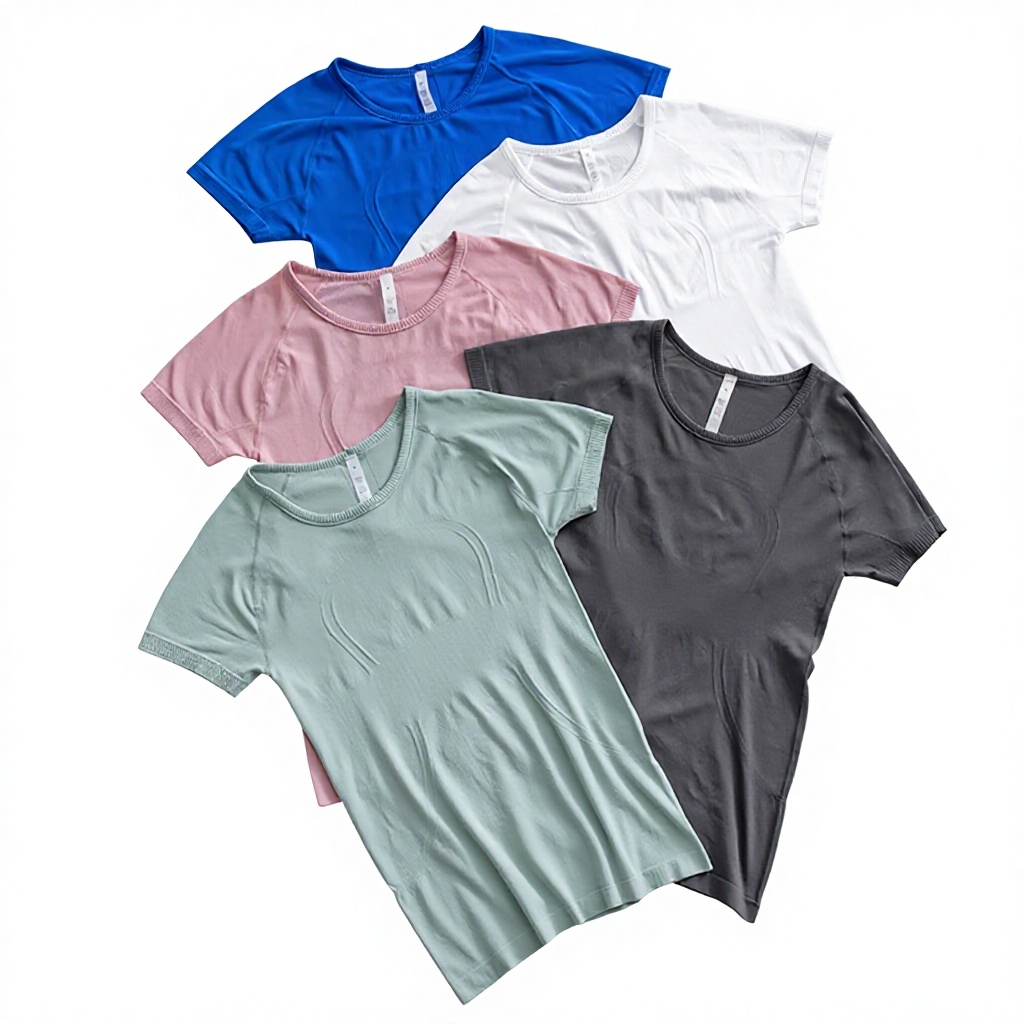 Women's Seamless Quick-Dry Yoga T-Shirt, Breathable Short Sleeve Sports Top