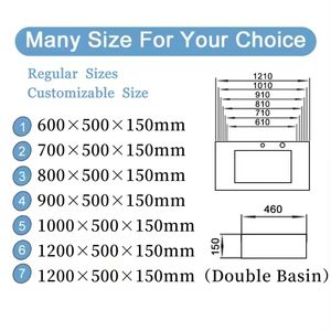 <span class=keywords><strong>Lavabo</strong></span> de piedra artificial rectangular moderno Tarpul, <span class=keywords><strong>lavabo</strong></span> de superficie sólida con parte superior de tocador, fregadero de armario de mármol de cerámica para colgar en la pared - Product Image 5