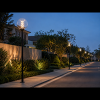 Lampe d'extérieur moderne en verre, étanche, pour allée de jardin, patio, cour, villa, décoration paysagère