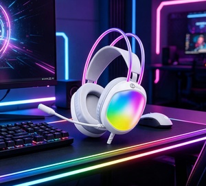 Cuffie Gaming RGB Le Coo HT410 Comode con Audio Surround USB 7.1, Cuffie Cablate con Microfono per Gamer e Studio - Product Image 2