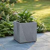 Pot de fleurs moderne en béton léger, décoration d'intérieur, pot de jardin, plantation en extérieur/en intérieur, jardinière avec trou de drainage
