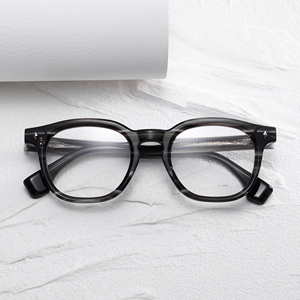 JMM81RX Gafas ovaladas con montura completa, color sólido, anti-UV, unisex, para adultos, monturas para corrección de la visión - Product Image 1