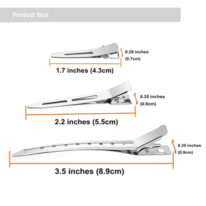 Usine en gros 40 pièces/sac métal canard Bill pinces à cheveux Alligator Curl Clips Salon style sectionnement Clips avec étui - Product Image 2