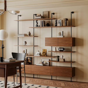 Libreria a parete integrata in stile italiano partizione regolabile libreria creativa multistrato per archiviazione di libri minimalisti - Product Image 2